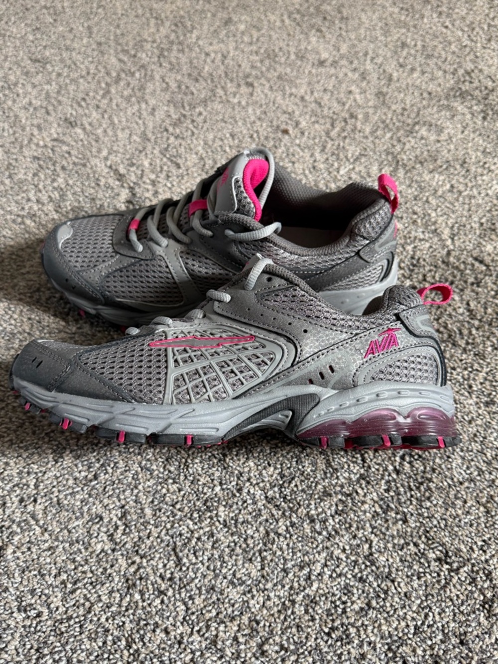 Avia Womens A5684W Sneakers Size 7 Grey/Hot Pink Athletic Shoe - Picture 4 of 7